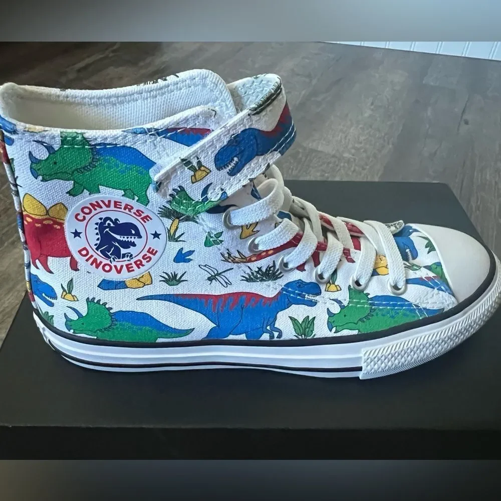 Converse Chuck Taylor All Star Dino Party Easy-On Boys Sneakers-‎ Size 3
